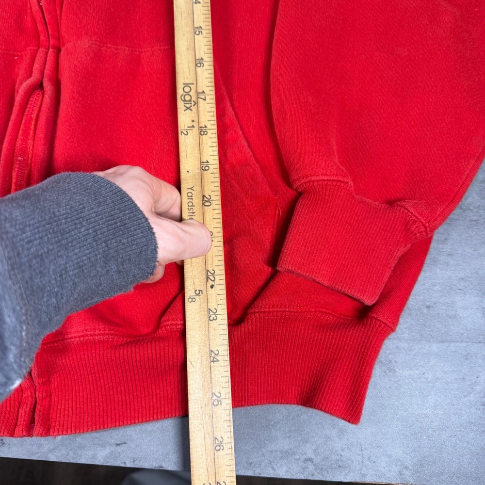 Vintage 90s Georgia Bulldogs Hoodie Mens Large Red White Full Zip Sweatshirt - Picture 5 of 7